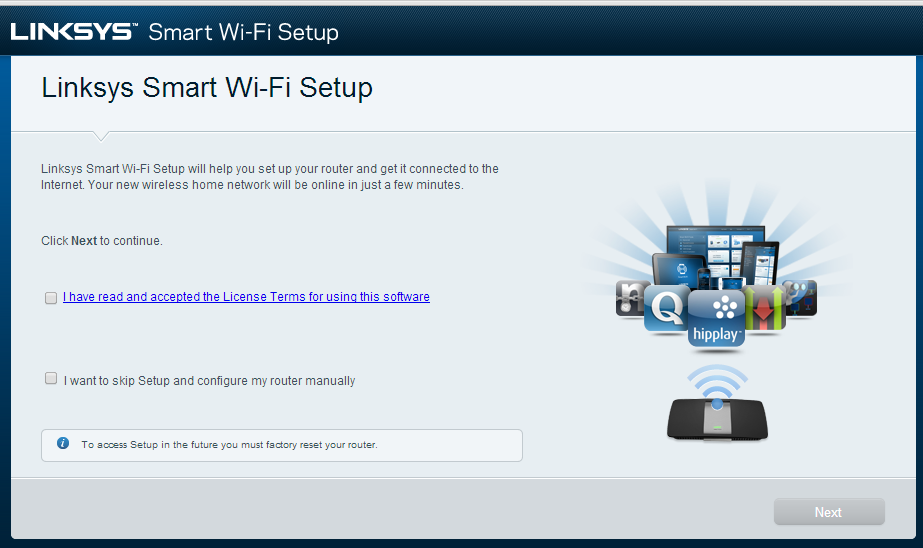 setup linksys router without cd